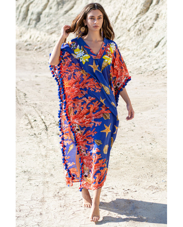 Long cotton caftan best sale